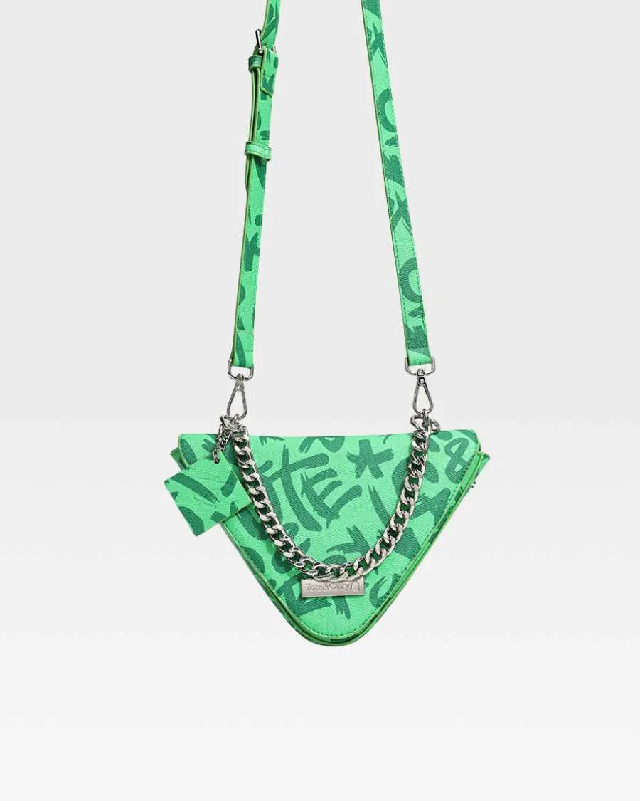 Graffiti Shoulder Bag in Green