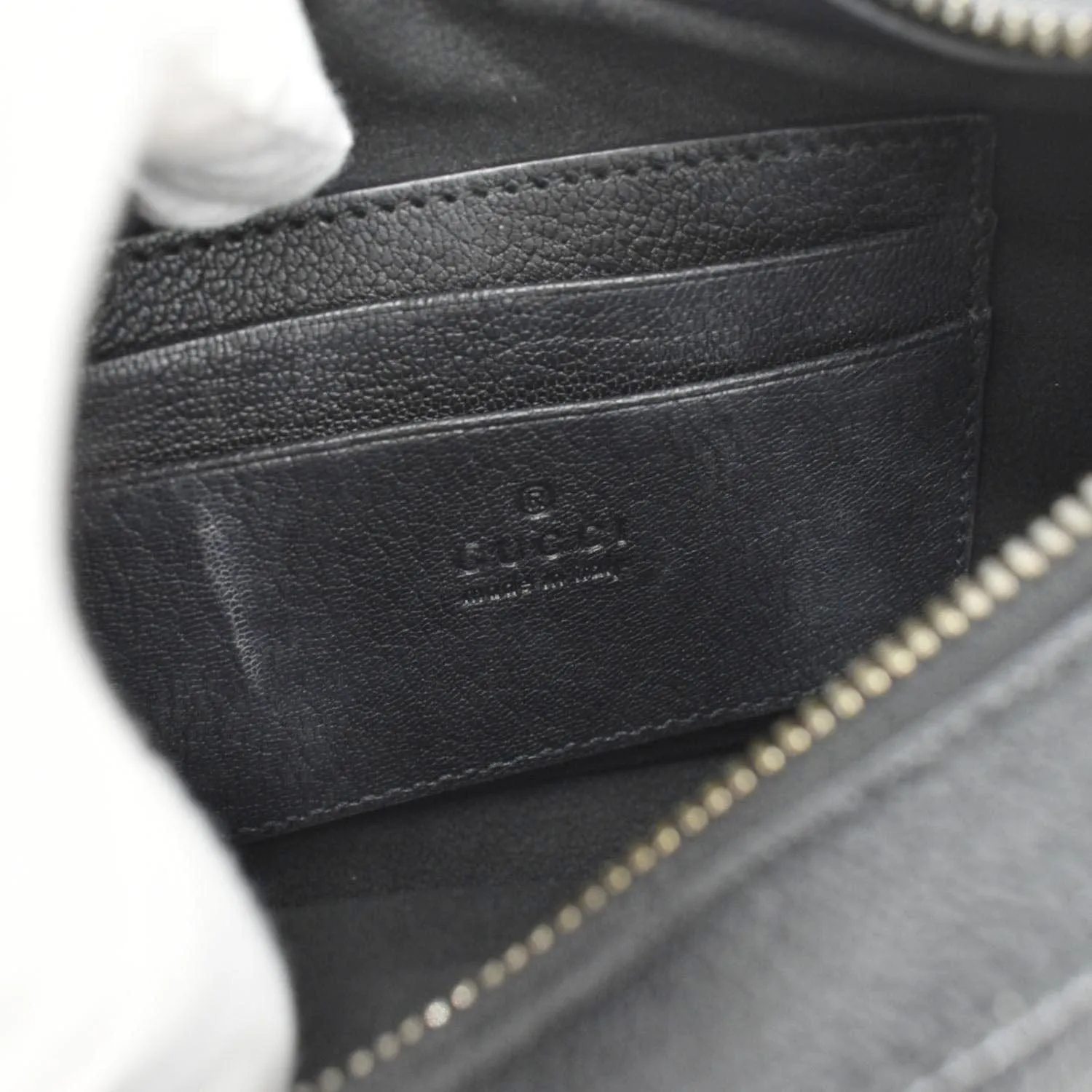 GUCCI Aphrodite Small Leather Shoulder Bag Black 731817