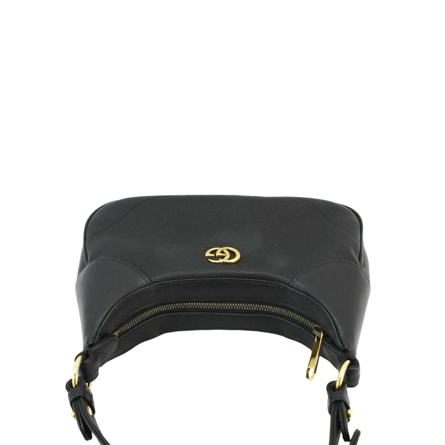 GUCCI Aphrodite Small Leather Shoulder Bag Black 731817