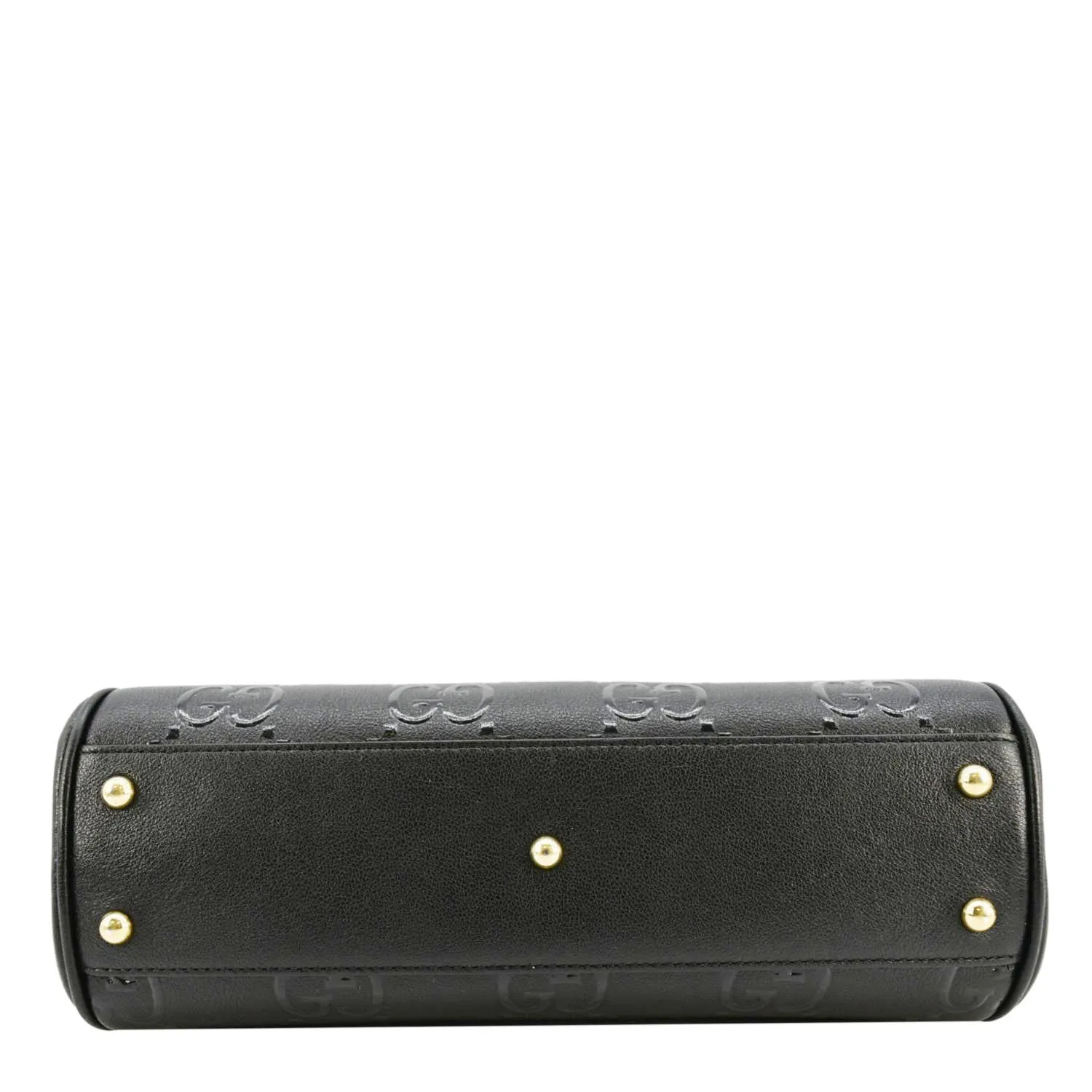 GUCCI Small GG Leather Top Handle Shoulder Bag Black 675791