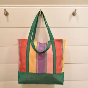 Hand Woven Market Tote | Carousel Stripe