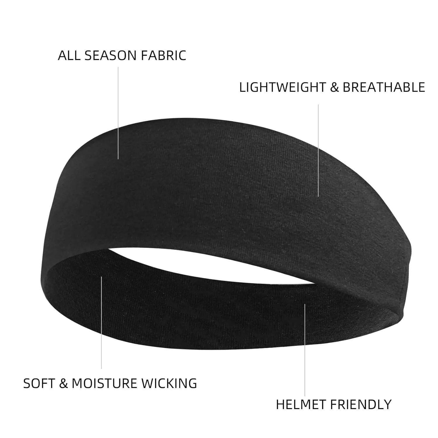 Headbands for Women 16 Pack Elastic Hair Bands for Women' Hair Non Slip Soft Cloth Fabric Headbands Women Hair Accessories, Black White Gray Women‘s Headband