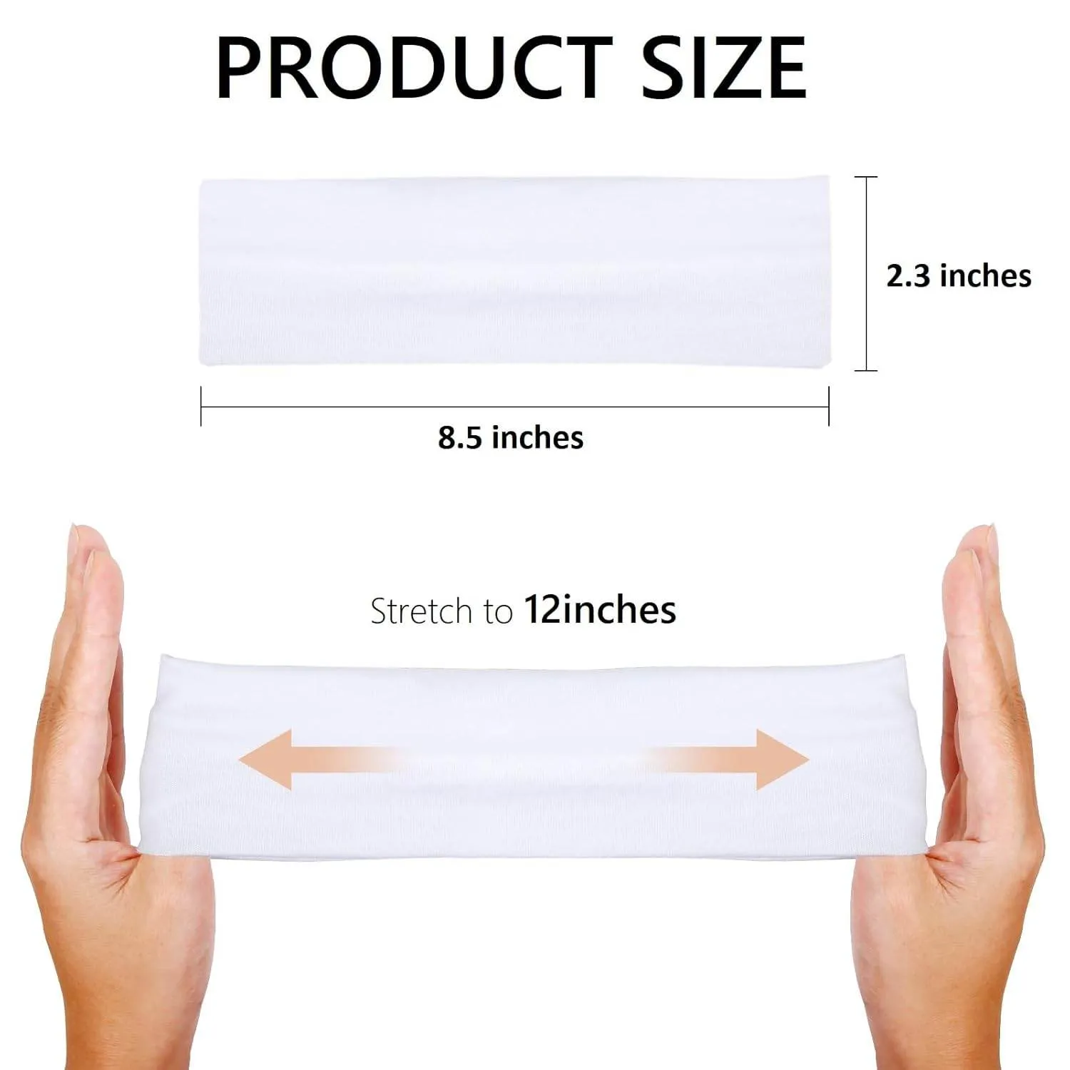 Headbands for Women 16 Pack Elastic Hair Bands for Women' Hair Non Slip Soft Cloth Fabric Headbands Women Hair Accessories, Black White Gray Women‘s Headband