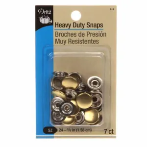 Heavy Duty Snaps 7ct Polished Brass -- Dritz