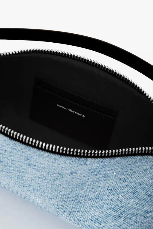 Heiress Flex Denim Trompe-L'Oeil Bag With Crystal Hotfix