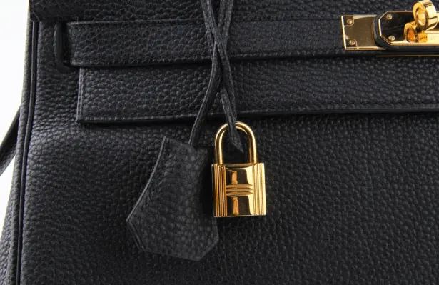 Hermes Kelly 35 in Black Togo Calfskin Leather