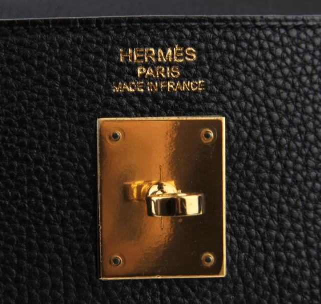 Hermes Kelly 35 in Black Togo Calfskin Leather