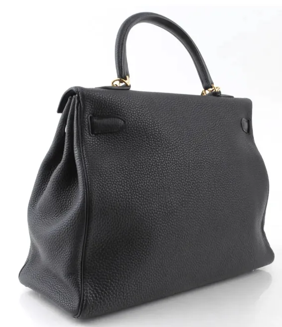 Hermes Kelly 35 in Black Togo Calfskin Leather