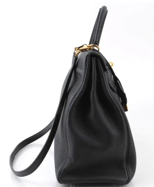 Hermes Kelly 35 in Black Togo Calfskin Leather