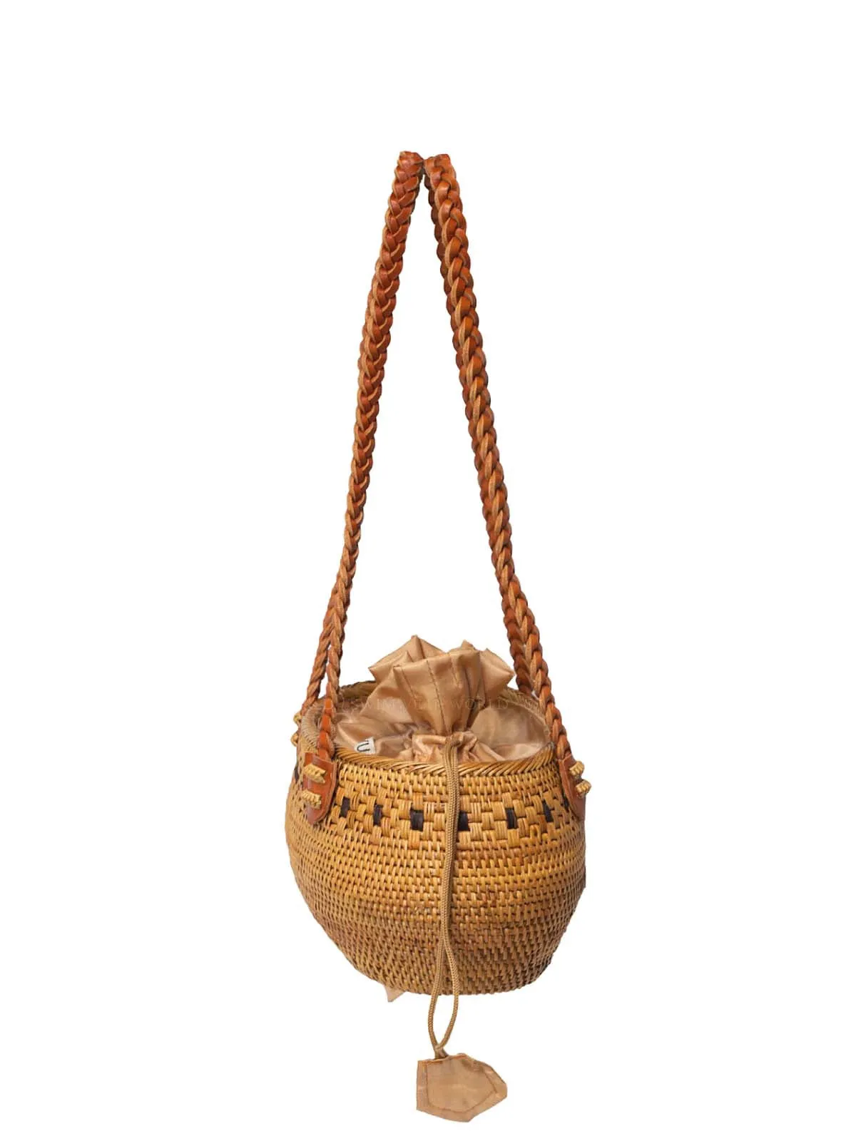 Honey Rattan Shoulder Bag ::RET
