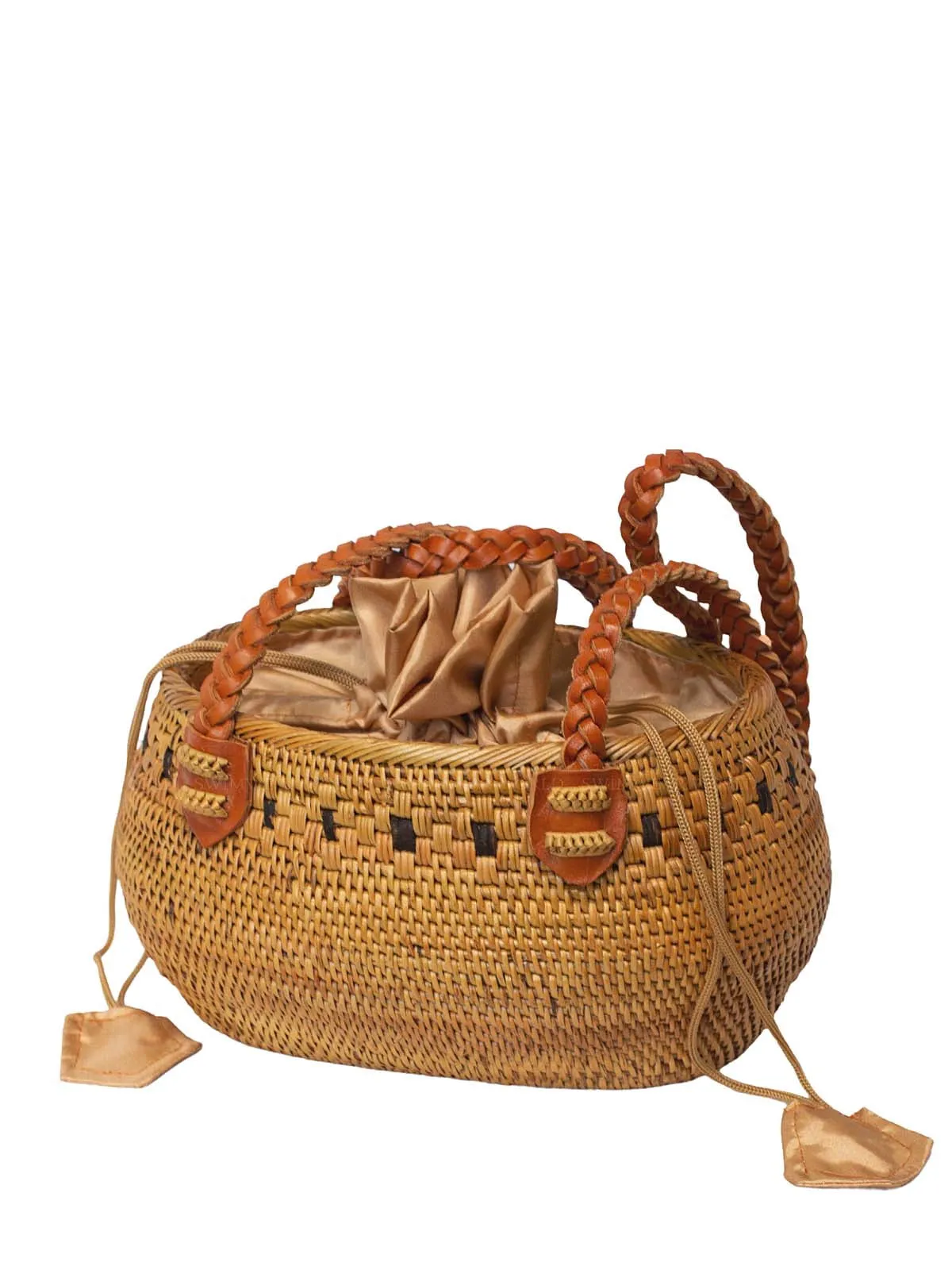 Honey Rattan Shoulder Bag ::RET