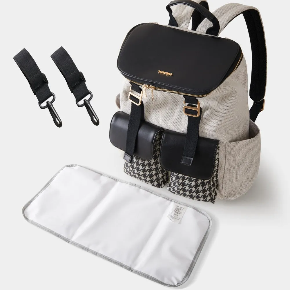 Houndstooth Backpack Diaper Bag
