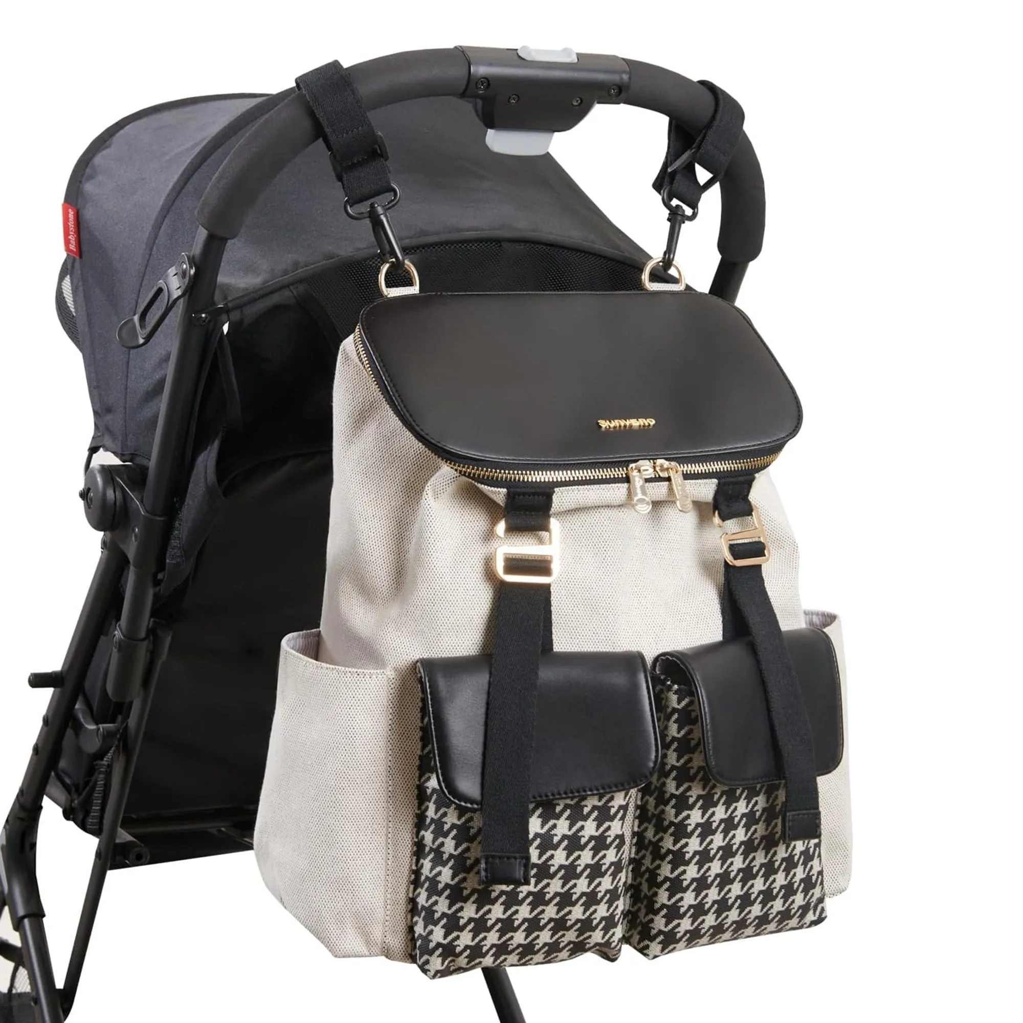 Houndstooth Backpack Diaper Bag