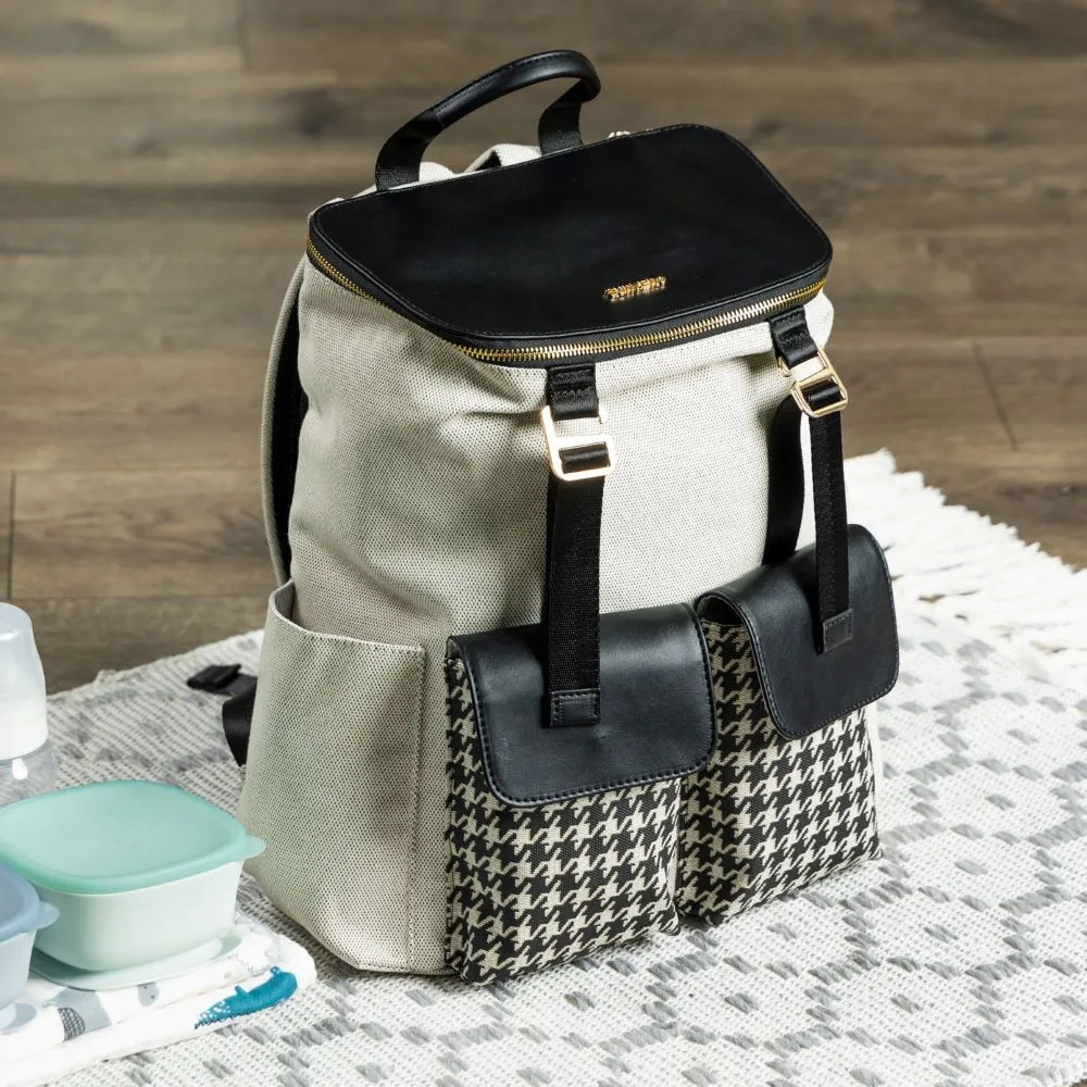 Houndstooth Backpack Diaper Bag