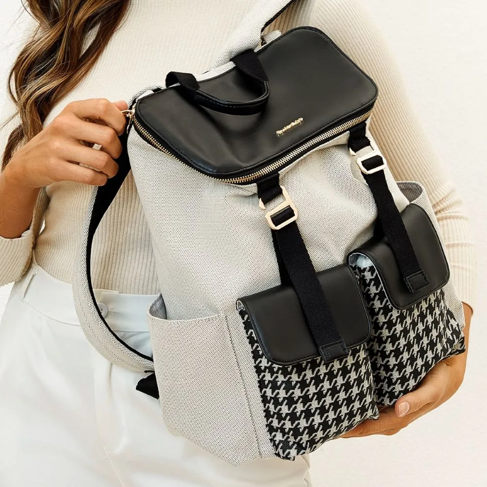 Houndstooth Backpack Diaper Bag