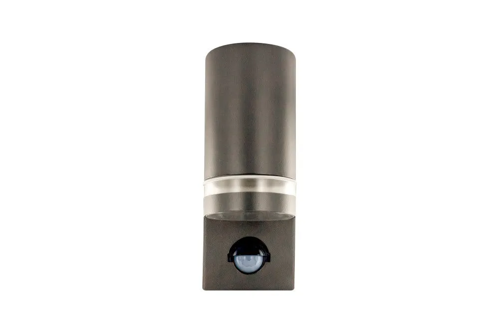 Integral ILDED061 Outdoor Stainless Steel Down GU10 IP54 Wall Light with PIR Anthracite Grey