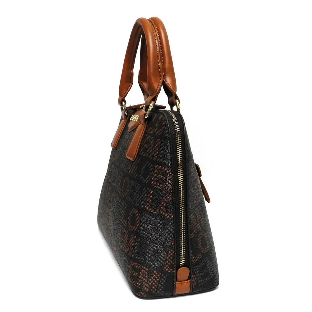 ivy beige LOEM signature Print trapezoid white L wallet shoulder Bag handbag set