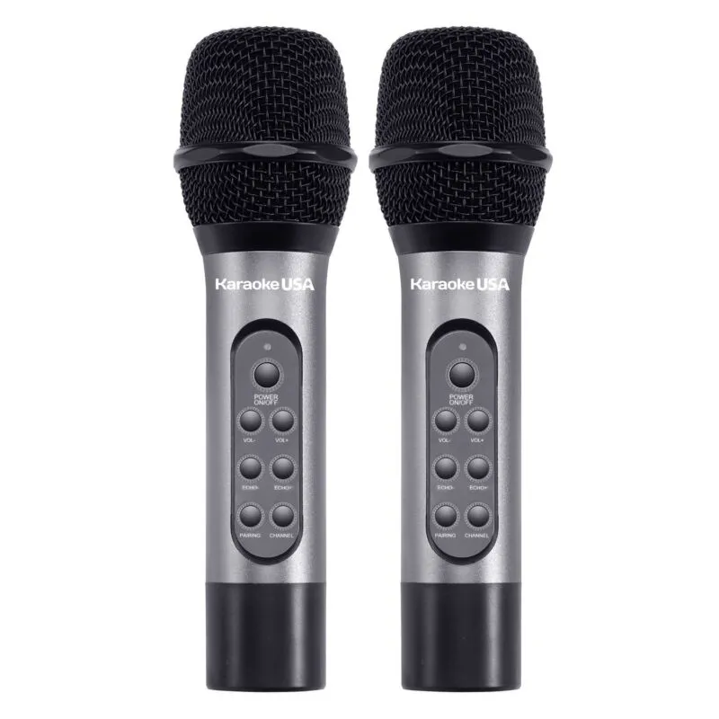 Karaoke USA WM906 WM906 Dual Professional 900 MHz UHF Wireless Handheld Micropho