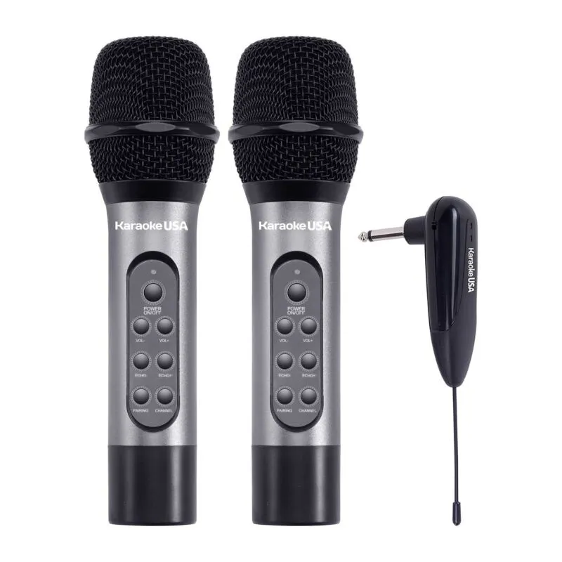 Karaoke USA WM906 WM906 Dual Professional 900 MHz UHF Wireless Handheld Micropho