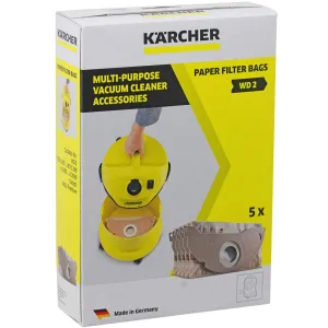 Karcher 5 Pieces Filter Bags Paper - WD 2