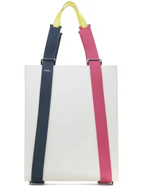 kora large convertible tote in aria leather - eclectic ivory