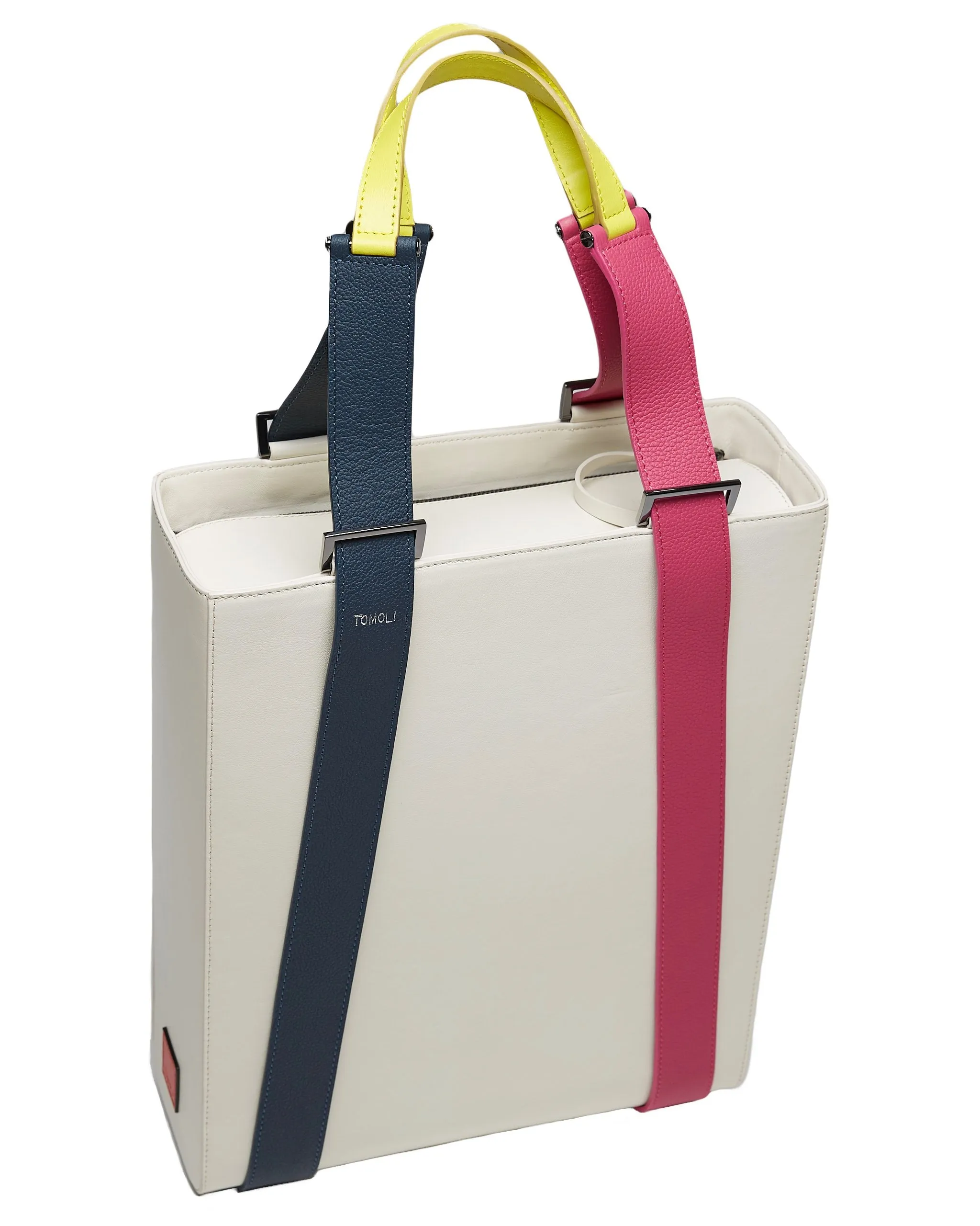 kora large convertible tote in aria leather - eclectic ivory