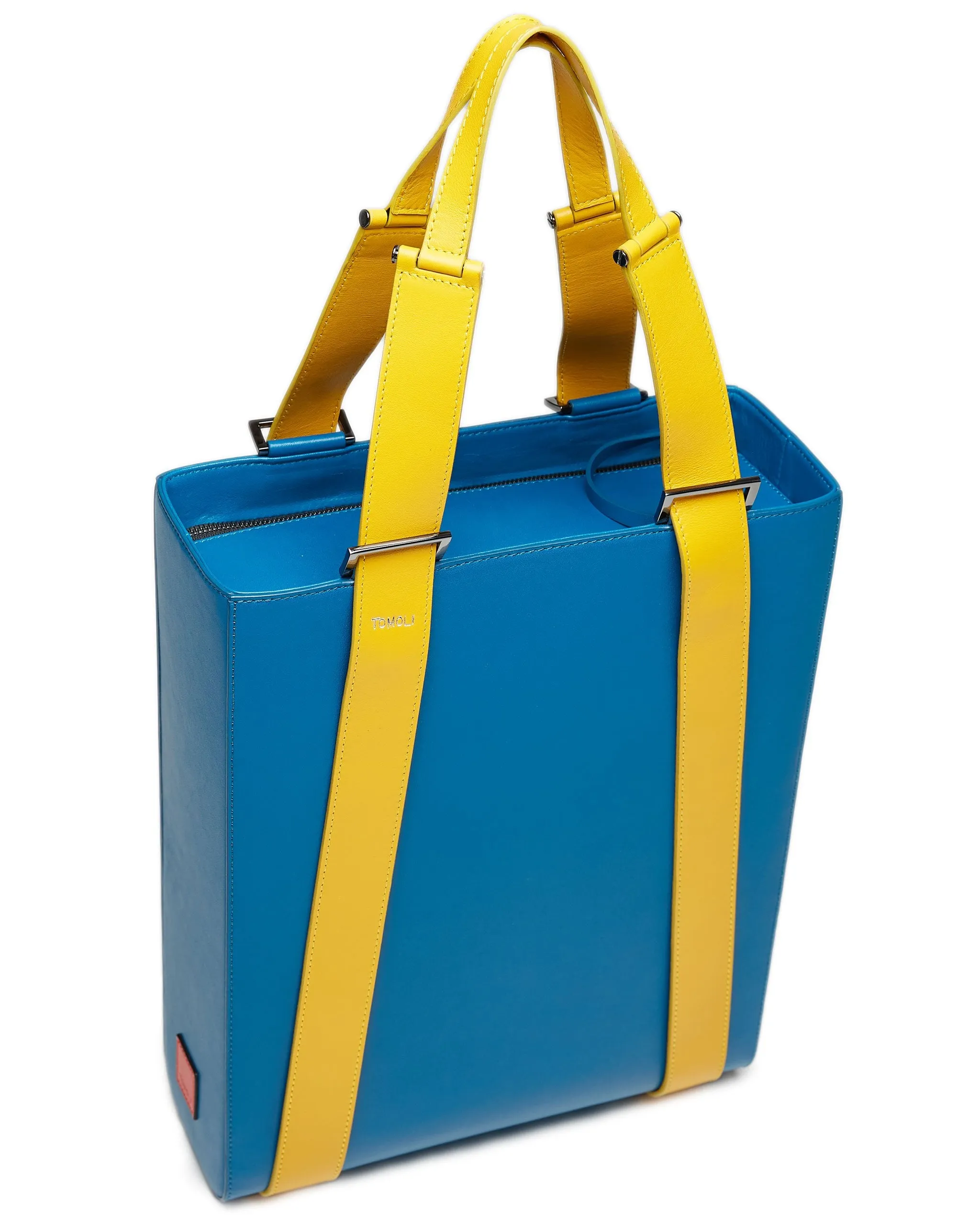 kora large convertible tote in aria leather - golden teal
