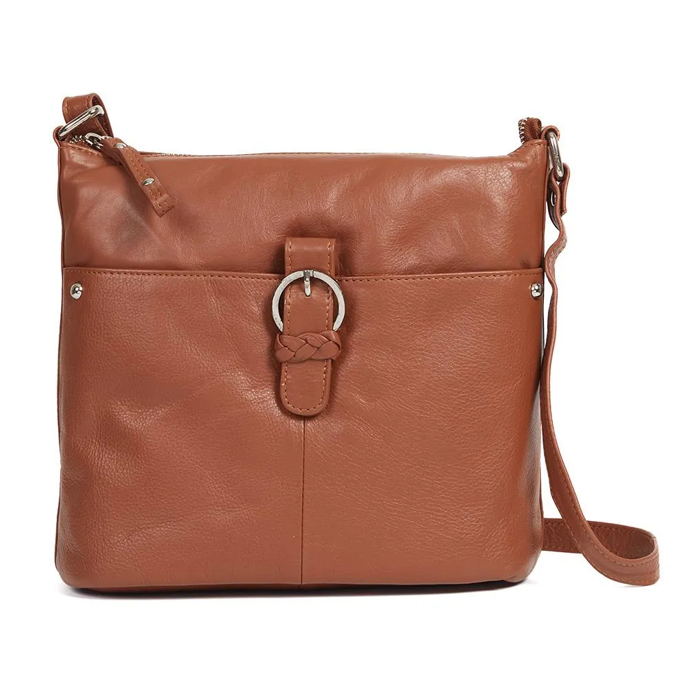 Leather Buckle-Up Shoulder Bag - JEWN40001 / 326 522