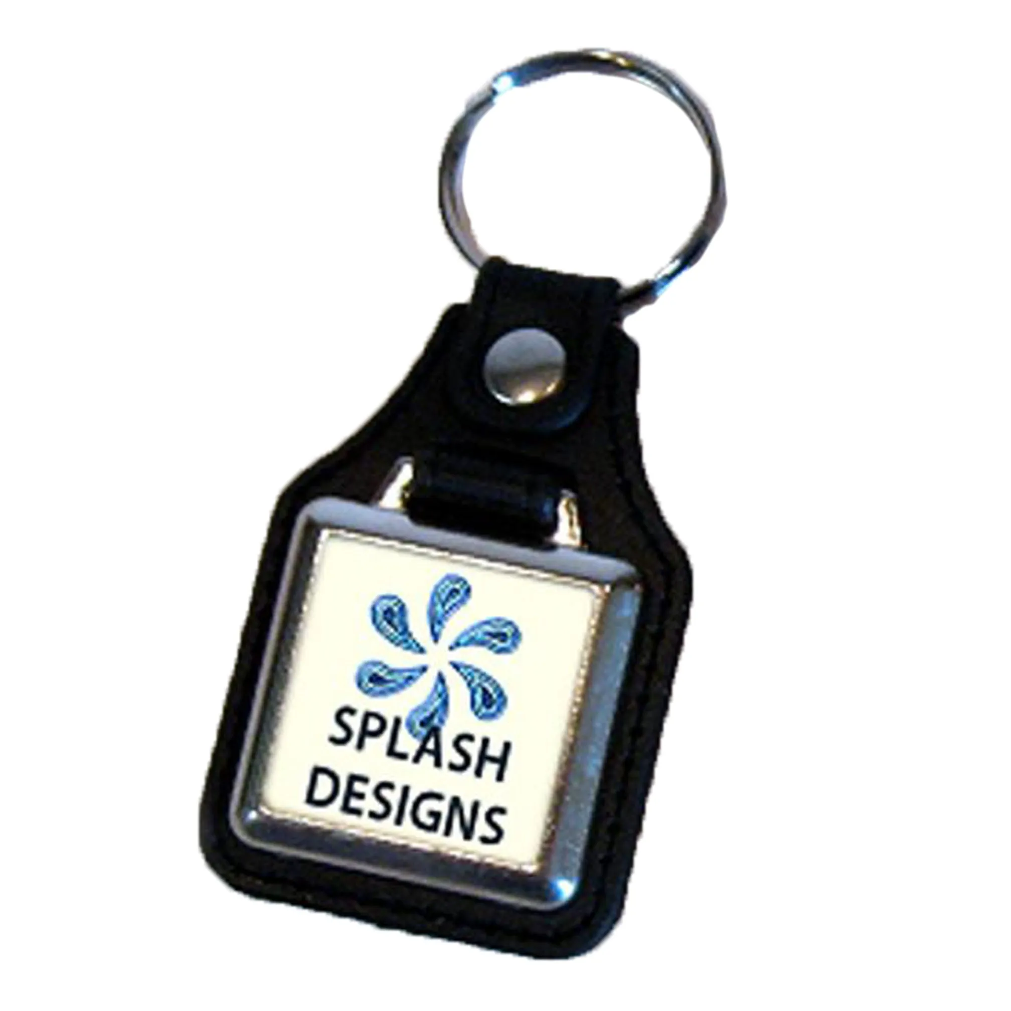 Leather Fob Keyring, Personalised Gift