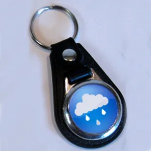 Leather Fob Keyring, Personalised Gift