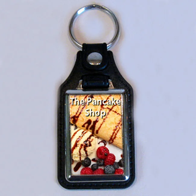 Leather Fob Keyring, Personalised Gift