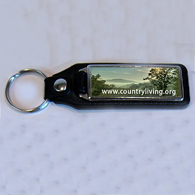 Leather Fob Keyring, Personalised Gift