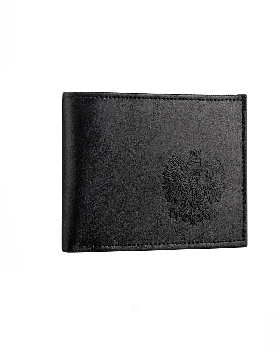 Leather Wallet Embossed with Polish Eagle