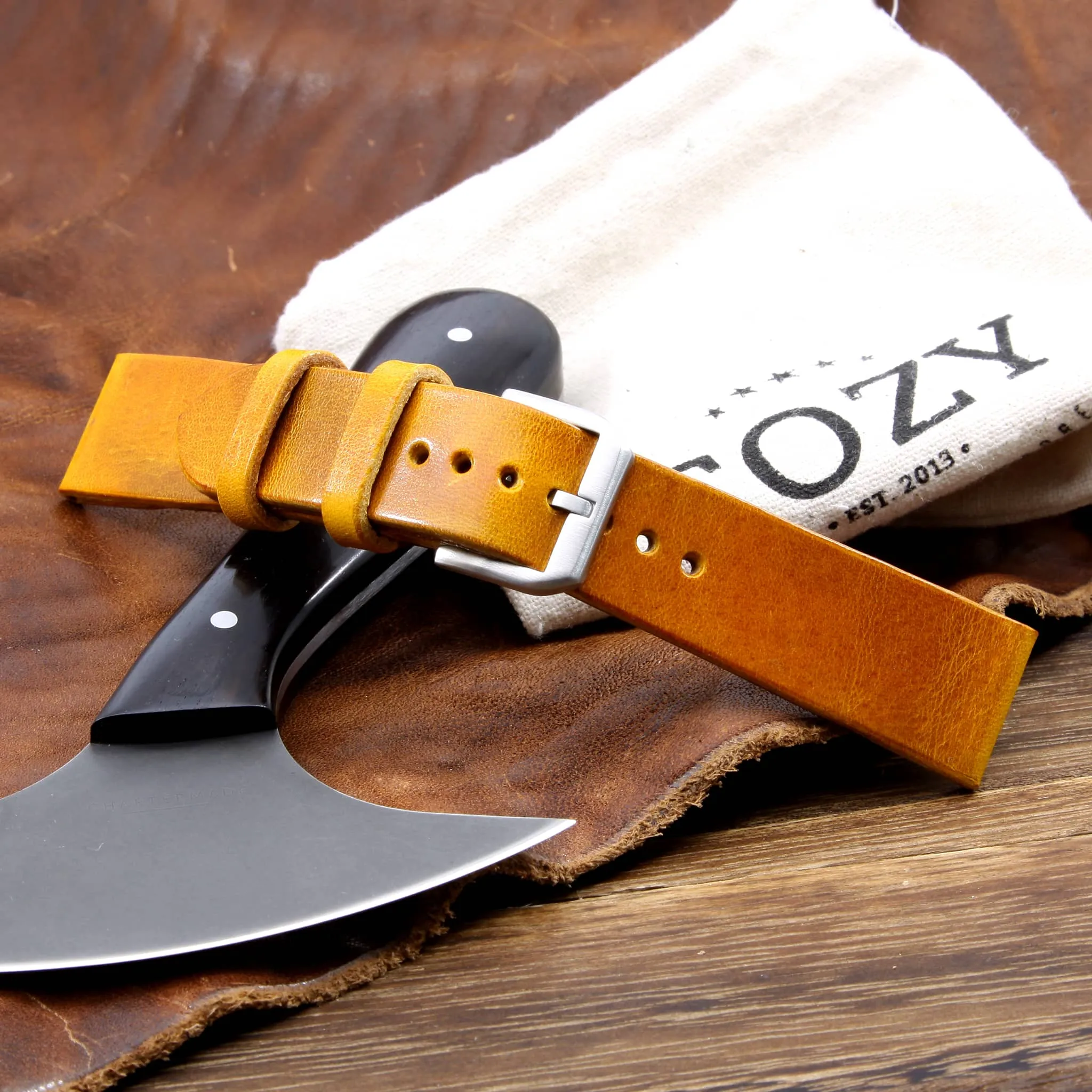 Leather Watch Strap, Military 104 | Stitch-less