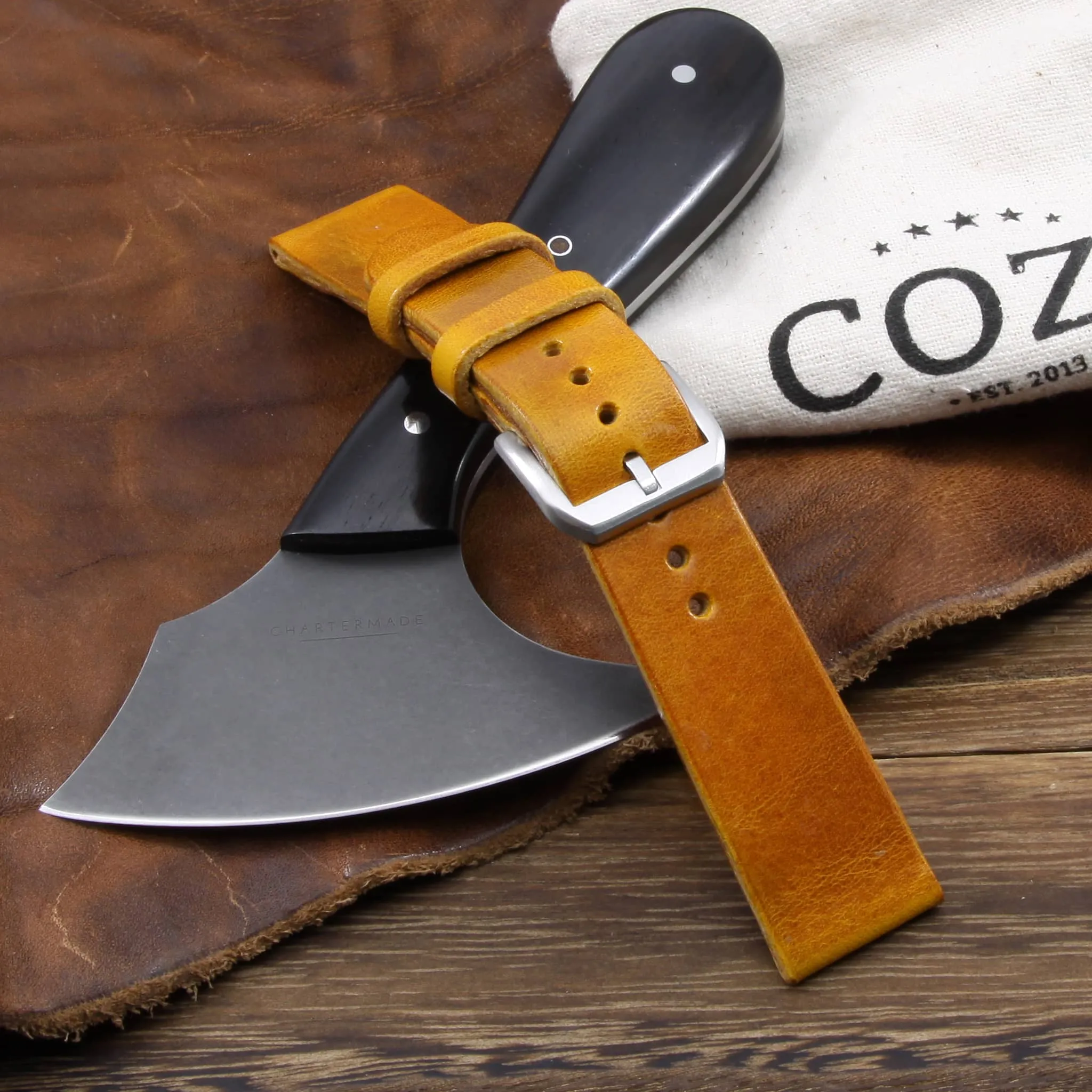 Leather Watch Strap, Military 104 | Stitch-less
