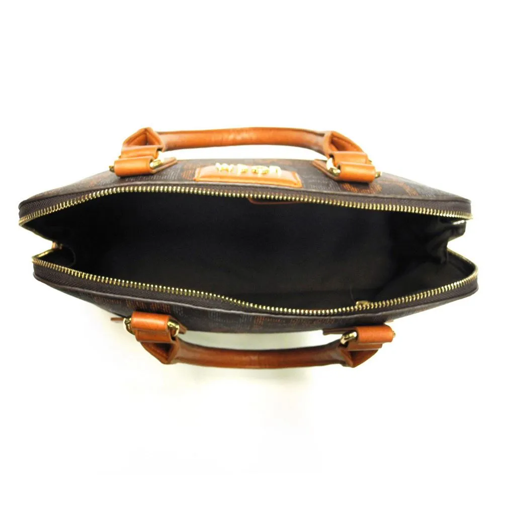 LOEM signature Print shoulder Bag L wallet handbag set Black trapezoid golden
