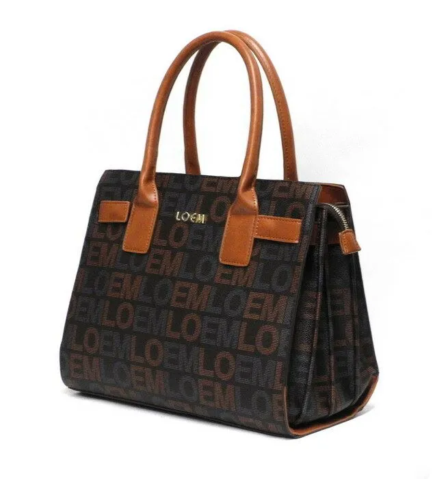 LOEM signature shoulder Bag handbag brown pockets monogram designer inspired
