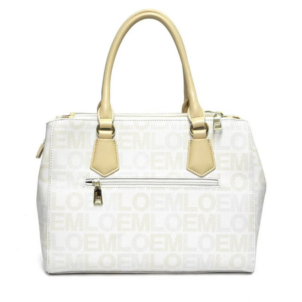LOEM signature white shoulder Bag L wallet set triple zipper pockets dessigner