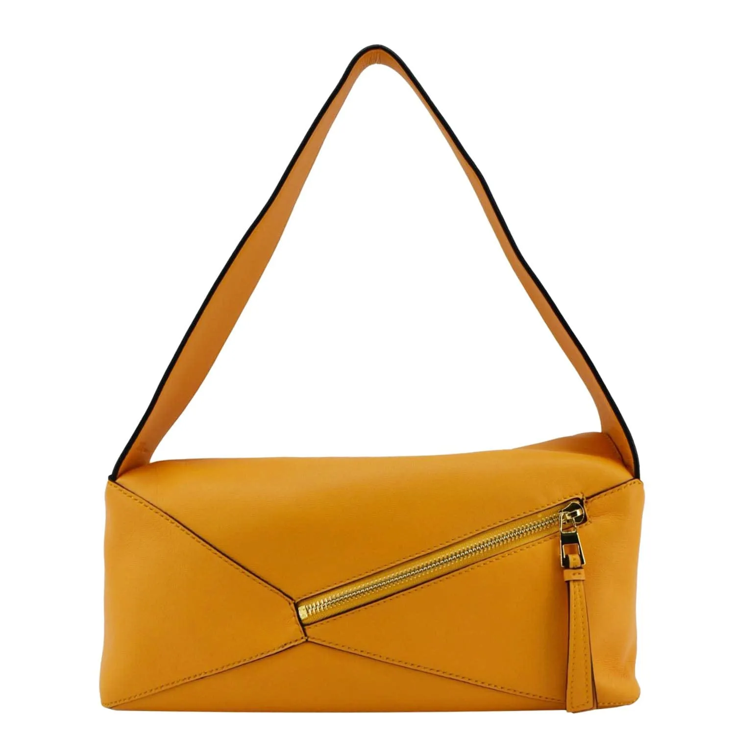 LOEWE Puzzle Leather Shoulder Bag Yellow