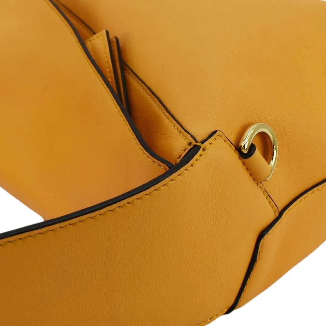LOEWE Puzzle Leather Shoulder Bag Yellow
