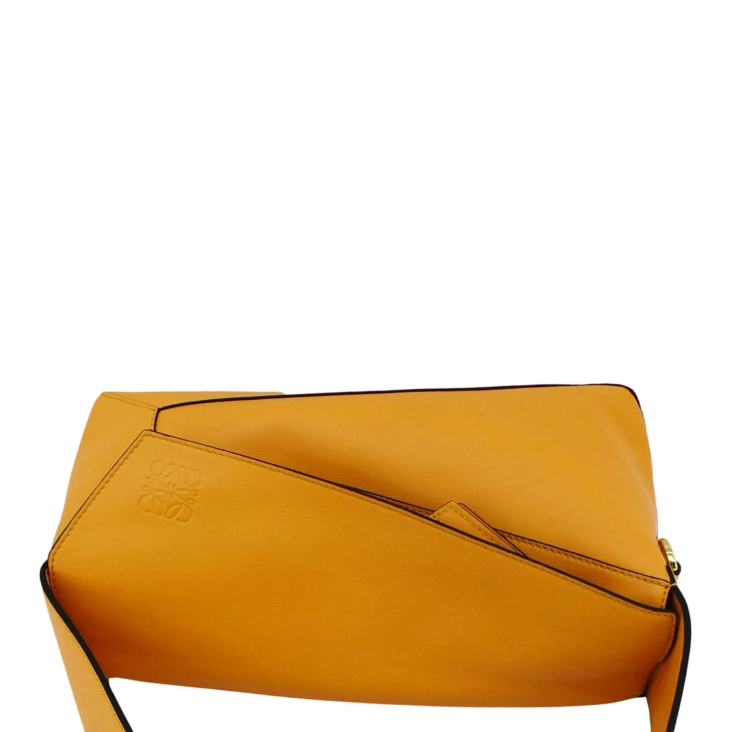 LOEWE Puzzle Leather Shoulder Bag Yellow