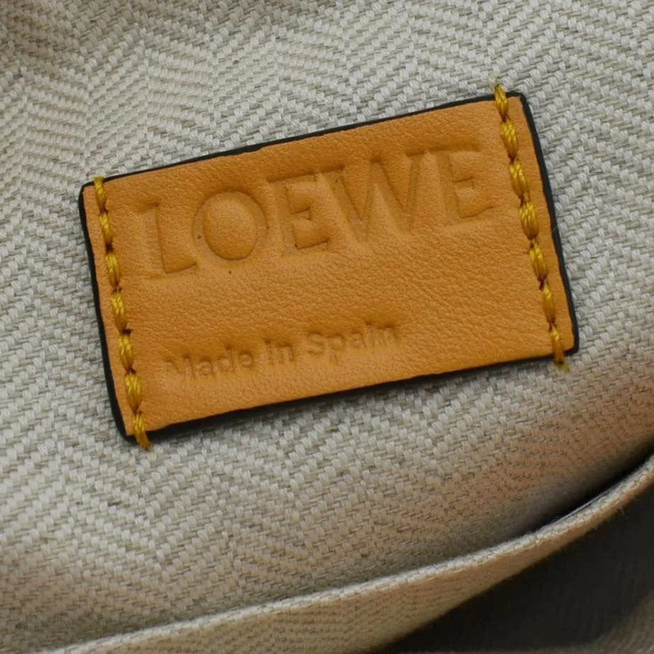 LOEWE Puzzle Leather Shoulder Bag Yellow