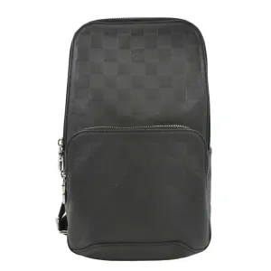 LOUIS VUITTON Avenue Sling Damier Infini Backpack Bag Black