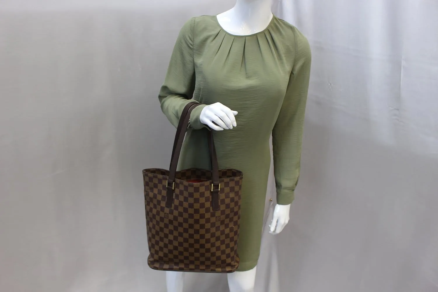 LOUIS VUITTON Cabas Mezzo Damier Ebene  Brown Tote Bag
