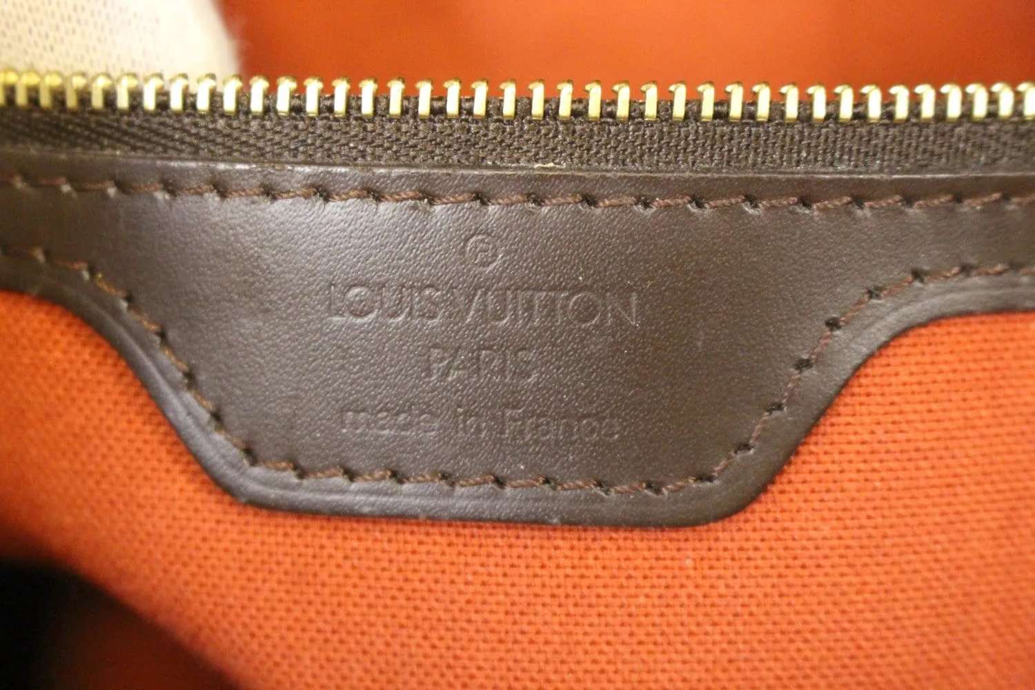 LOUIS VUITTON Cabas Mezzo Damier Ebene  Brown Tote Bag