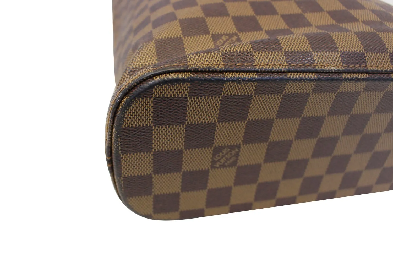 LOUIS VUITTON Cabas Mezzo Damier Ebene  Brown Tote Bag
