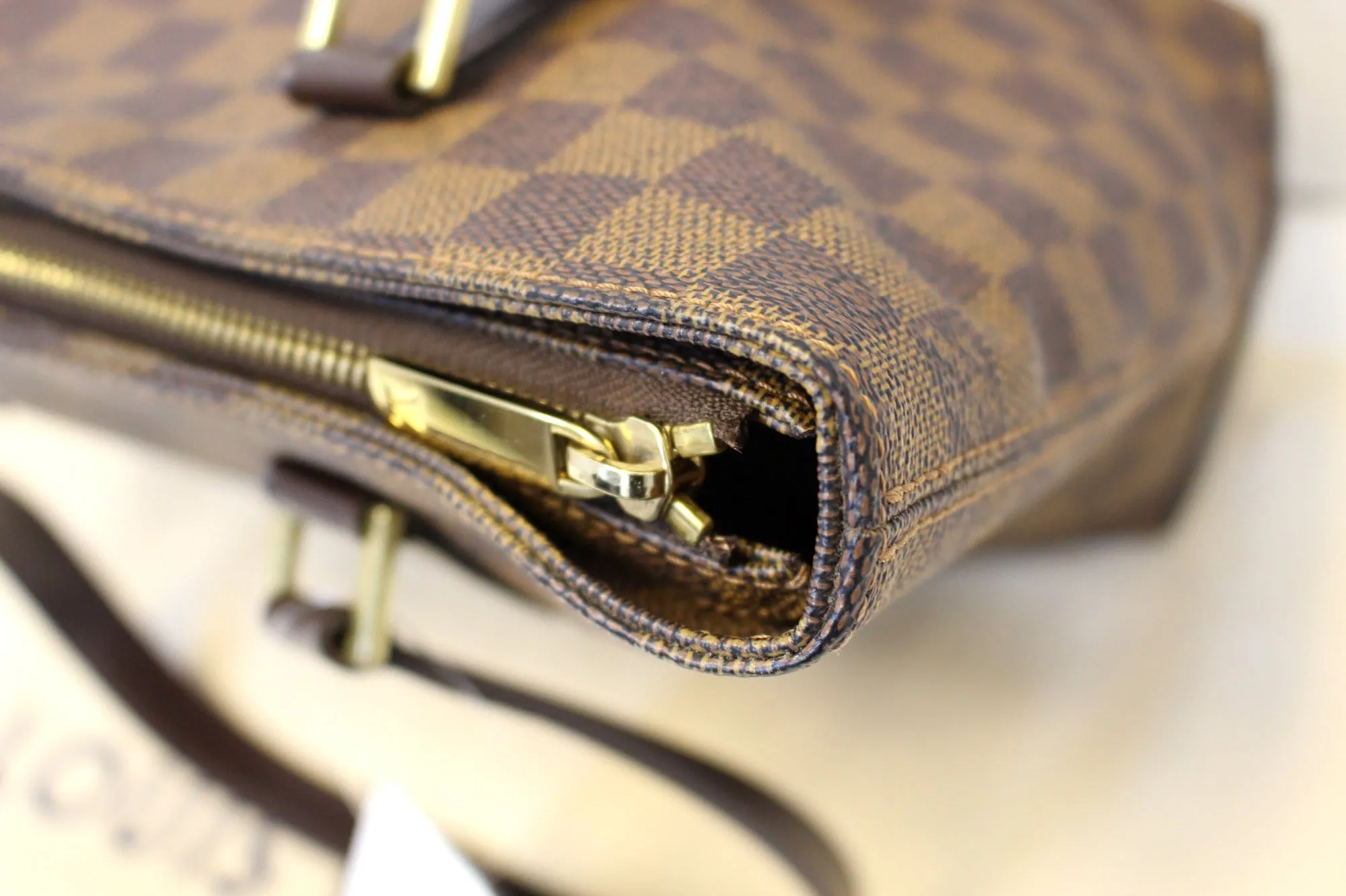 LOUIS VUITTON Cabas Piano Damier Ebene  Shoulder Bag