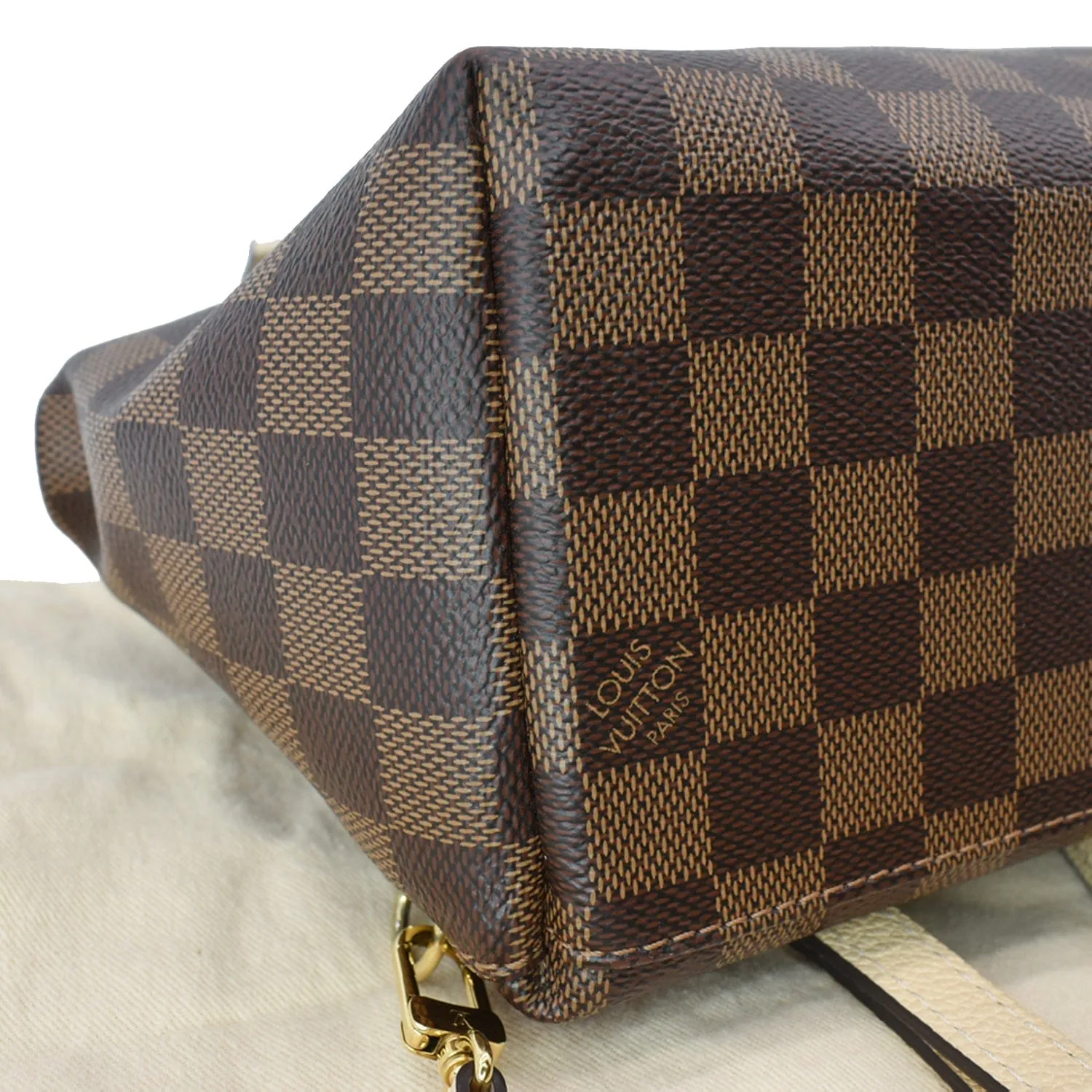 LOUIS VUITTON Clapton Damier Ebene Backpack Bag Creme Beige
