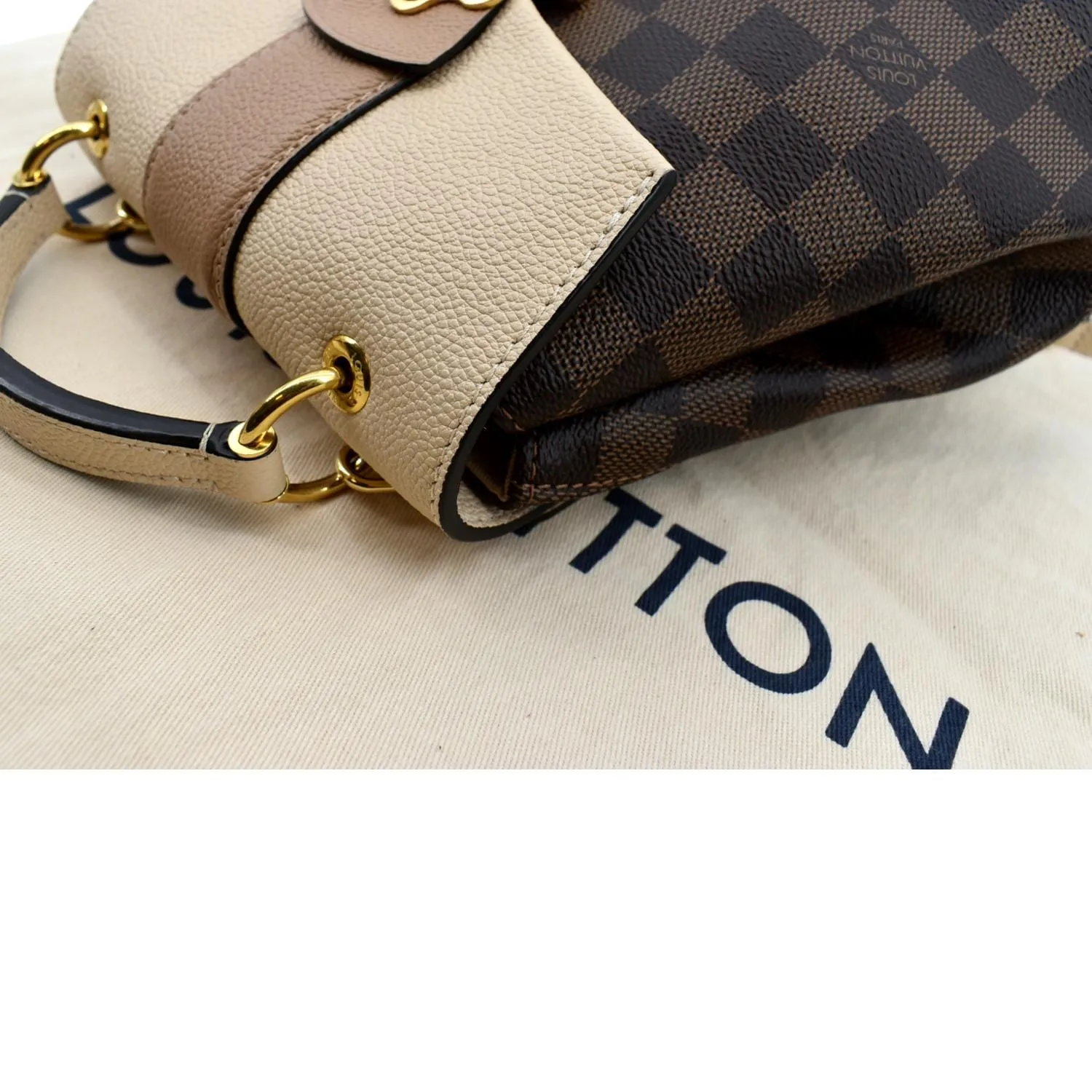 LOUIS VUITTON Clapton Damier Ebene Backpack Bag Creme Beige