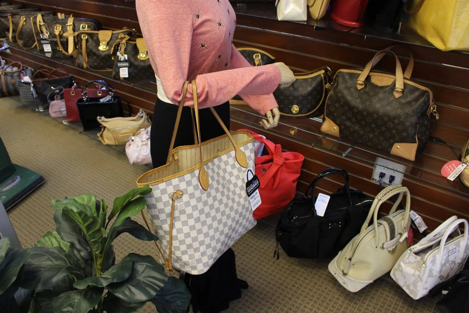 LOUIS VUITTON Damier Azur White Neverfull MM Tote Bag